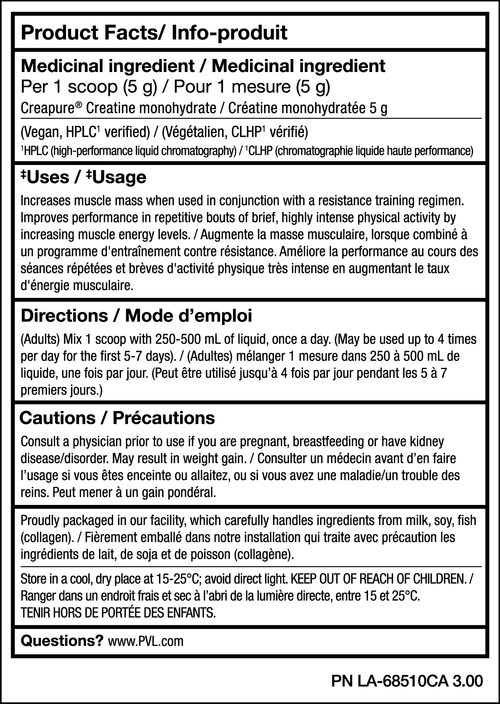 PVL Creapure Creatine Monohydrate