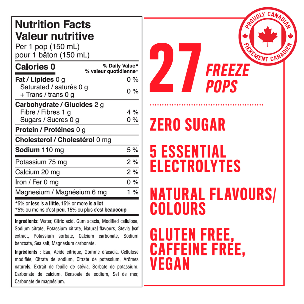BIOSTEEL FREEZE POPS (27 PACK)