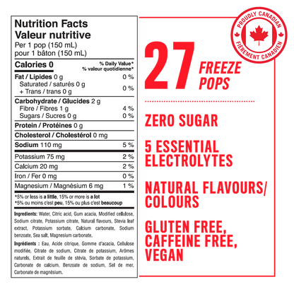 BIOSTEEL FREEZE POPS (27 PACK)