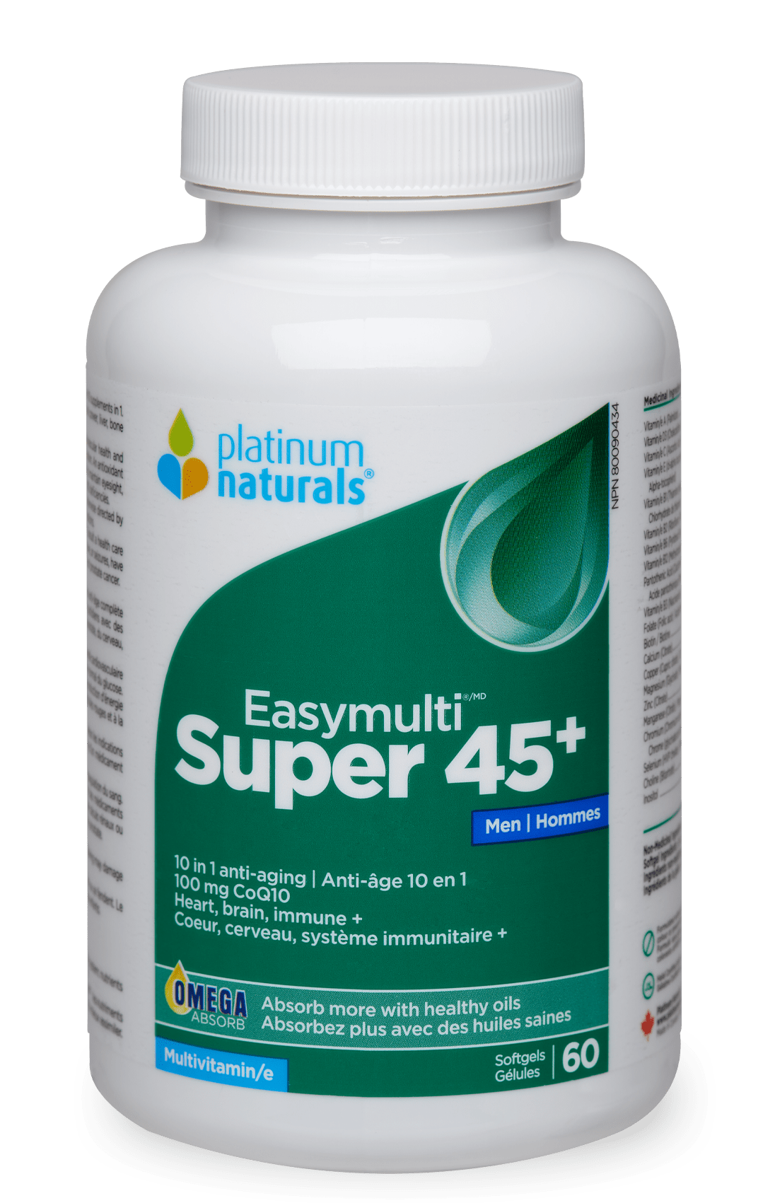 PLATINUM NATURALS SUPER EASY MULTI 45+ MEN 120ct
