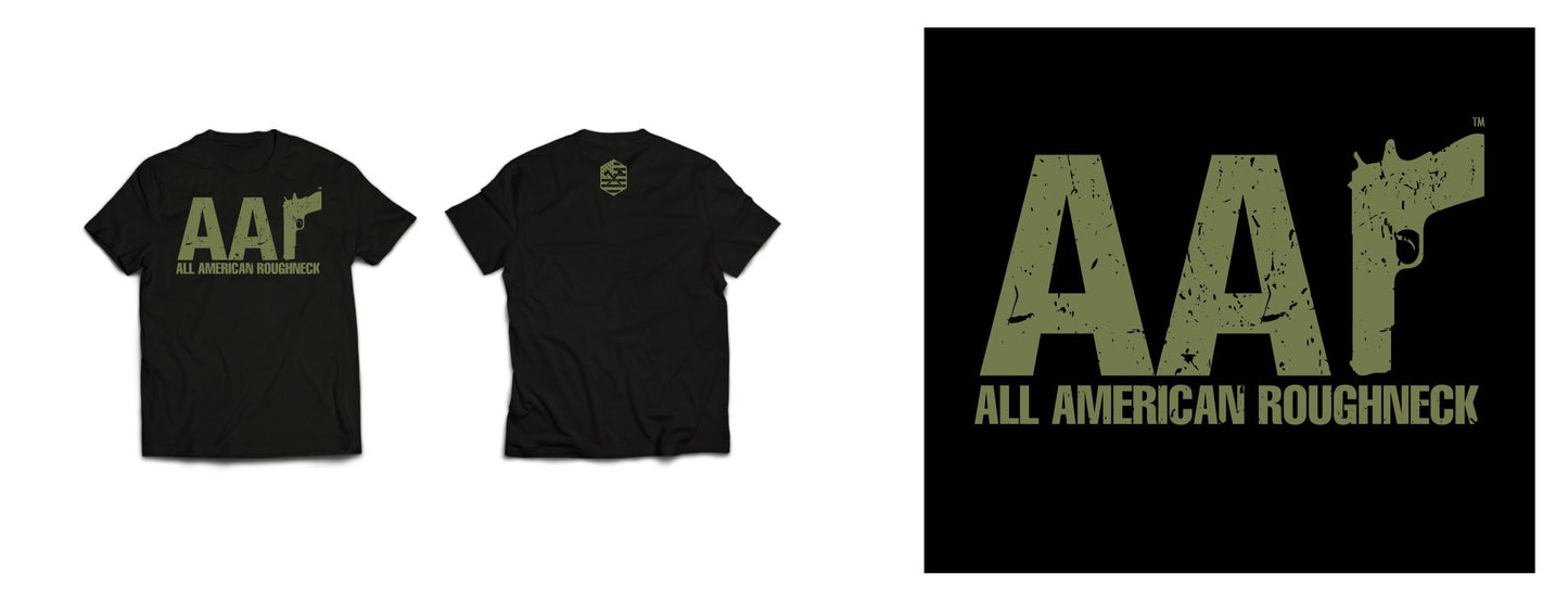 AAR SIGNATURE TEE - GREEN ON BLACK