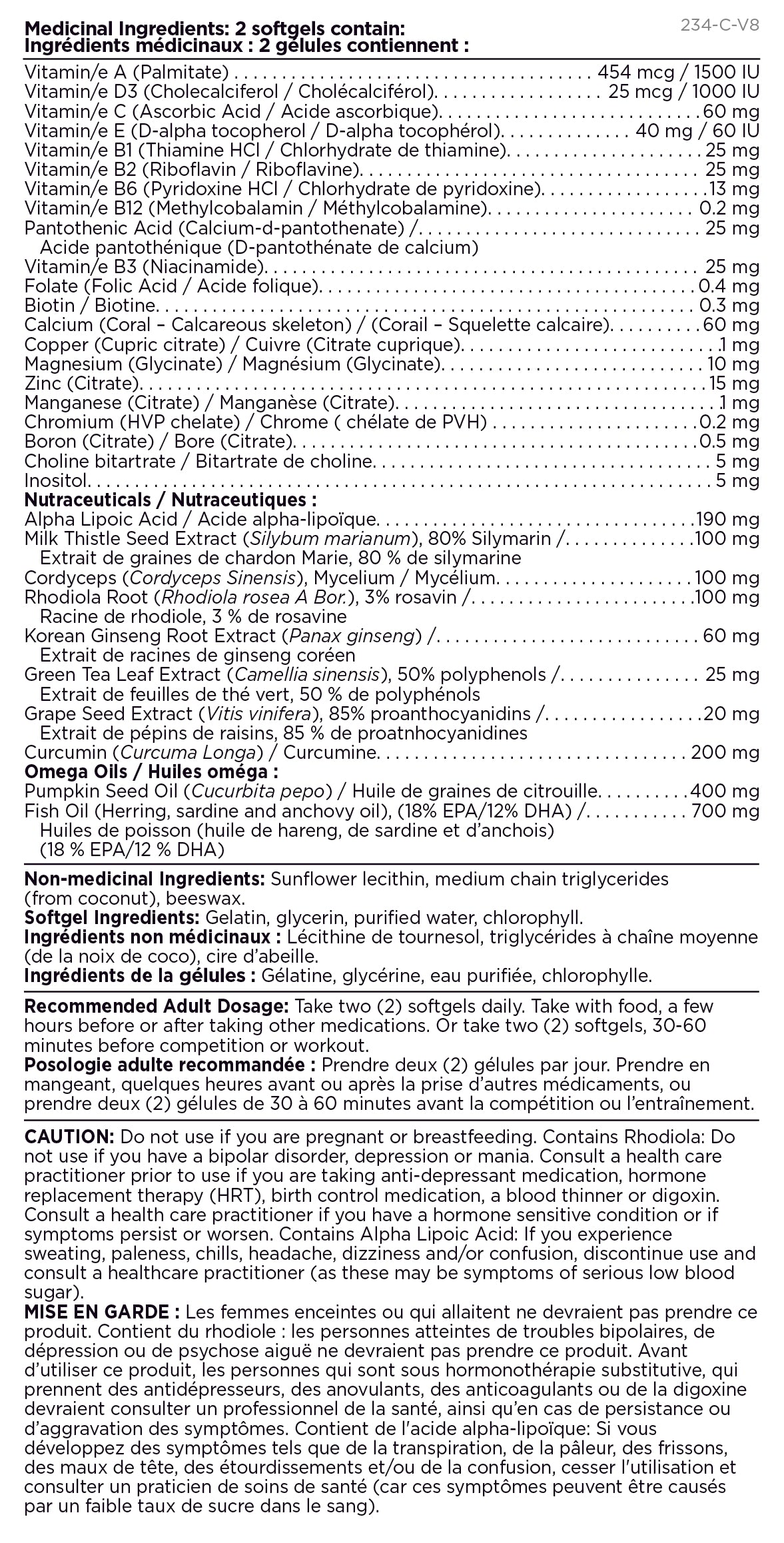 PLATINUM NATURALS ACTIV-X MEN