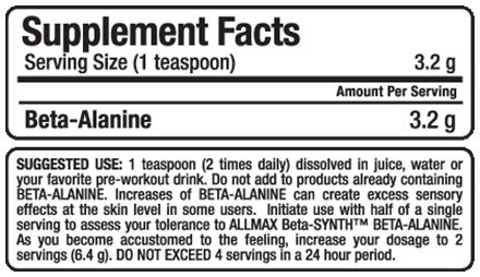 ALLMAX NUTRITION BETA ALANINE 400g