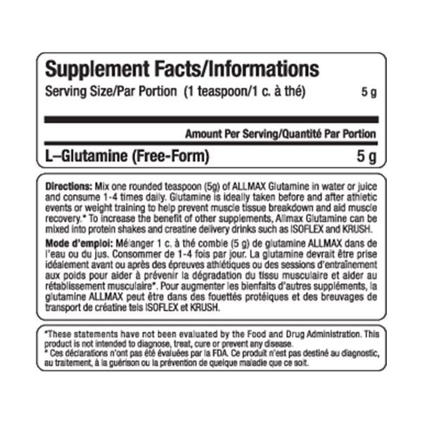 ALLMAX NUTRITION GLUTAMINE 1000G
